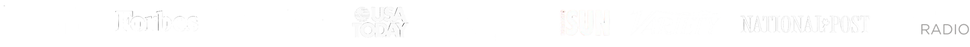 Featured in Business Insider, Forbes, Vanity Fair, USA Today, Global Recognition Award Winner, Toronto Sun, Variety, National Post and iHeart Radio